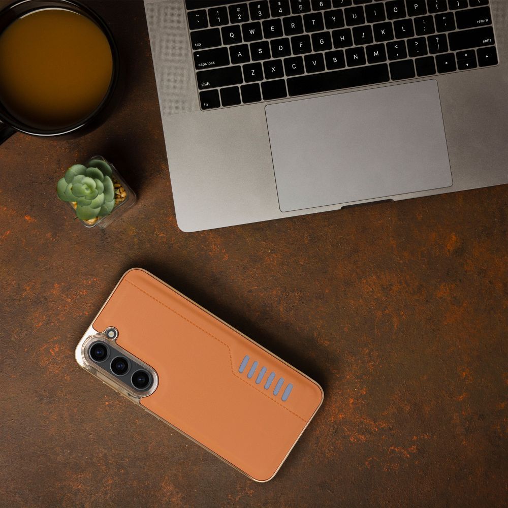 Silikonové pouzdro Coolcase Milano - Samsung Galaxy A05s Hnědé