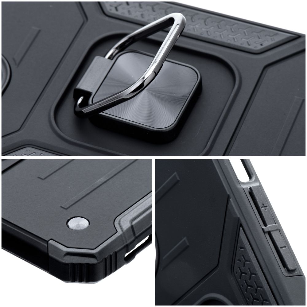 Hybridní pouzdro Coolcase Nitro - Samsung Galaxy A55 5G černé odolné se stojánkem