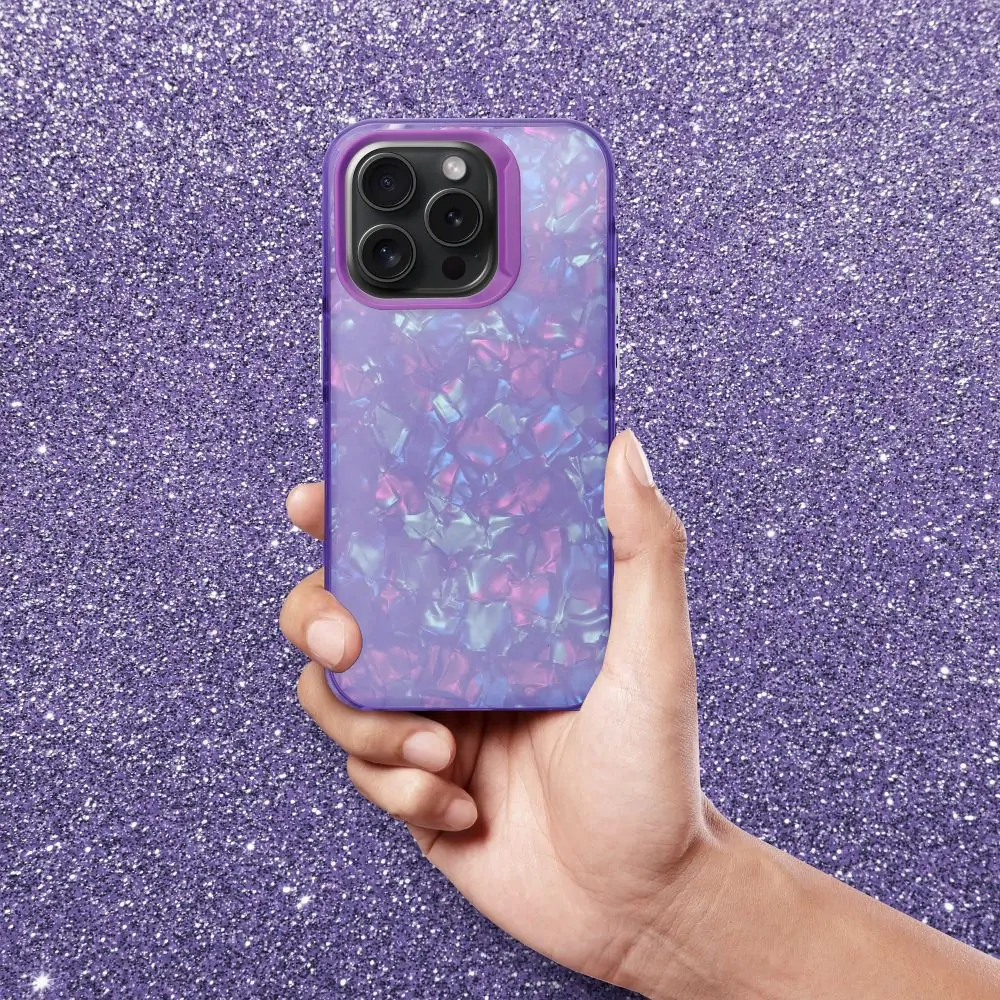 Pouzdro Coolcase TUTTI FRUTTI - Apple iPhone 15 Pro - fialové