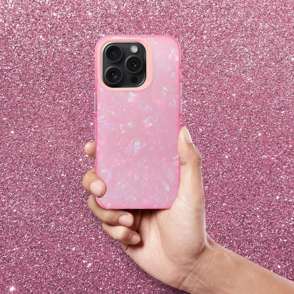 Pouzdro Coolcase TUTTI FRUTTI - Apple iPhone 14 Pro - růžové