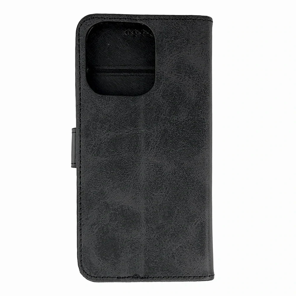Flip knížkové pouzdro Leather Book z eko kůže - Apple iPhone 16 - černé