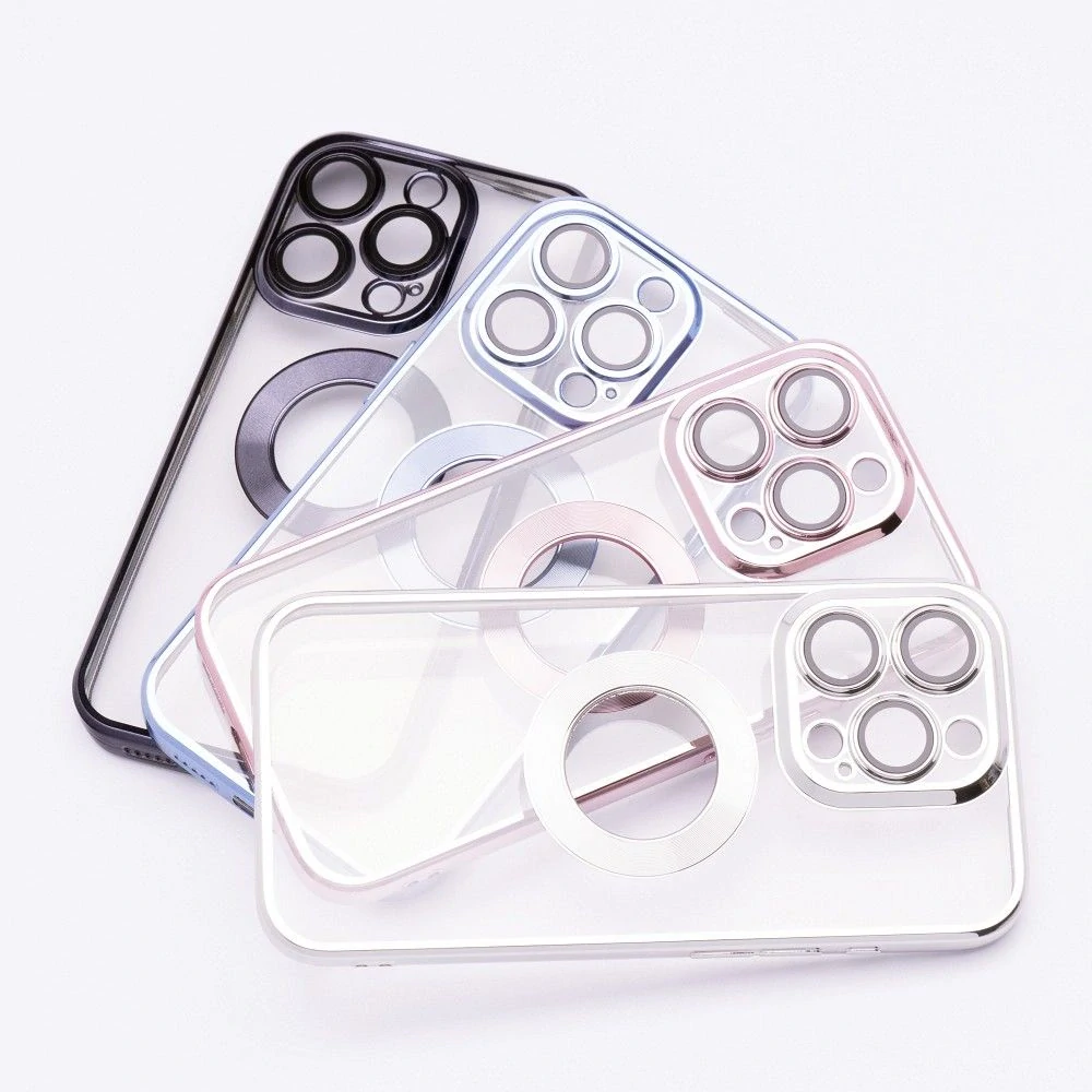 Pouzdro Coolcase Glam s MagSafe - Apple iPhone 16 Pro - průhledné / modré