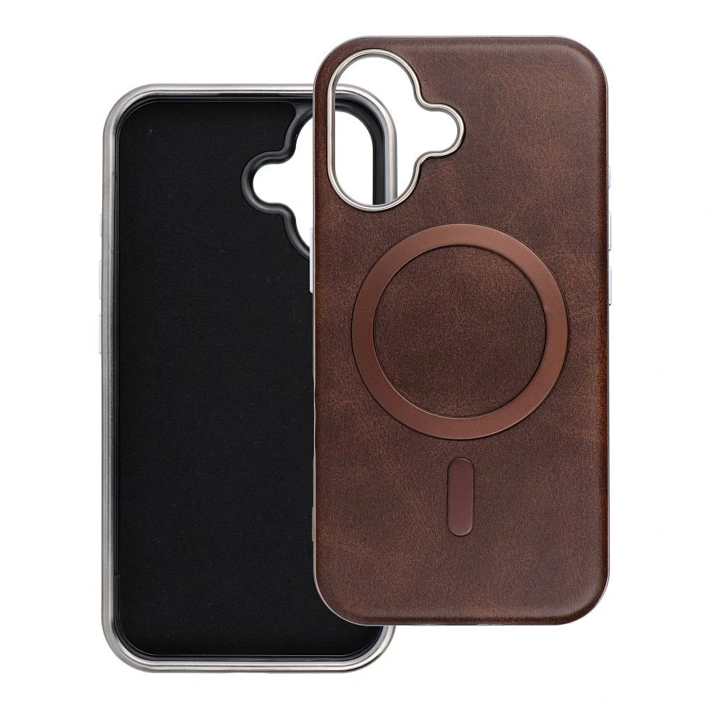 Pouzdro Gentleman Mag Cover MagSafe – iPhone 16e / iPhone 17e, hnědé