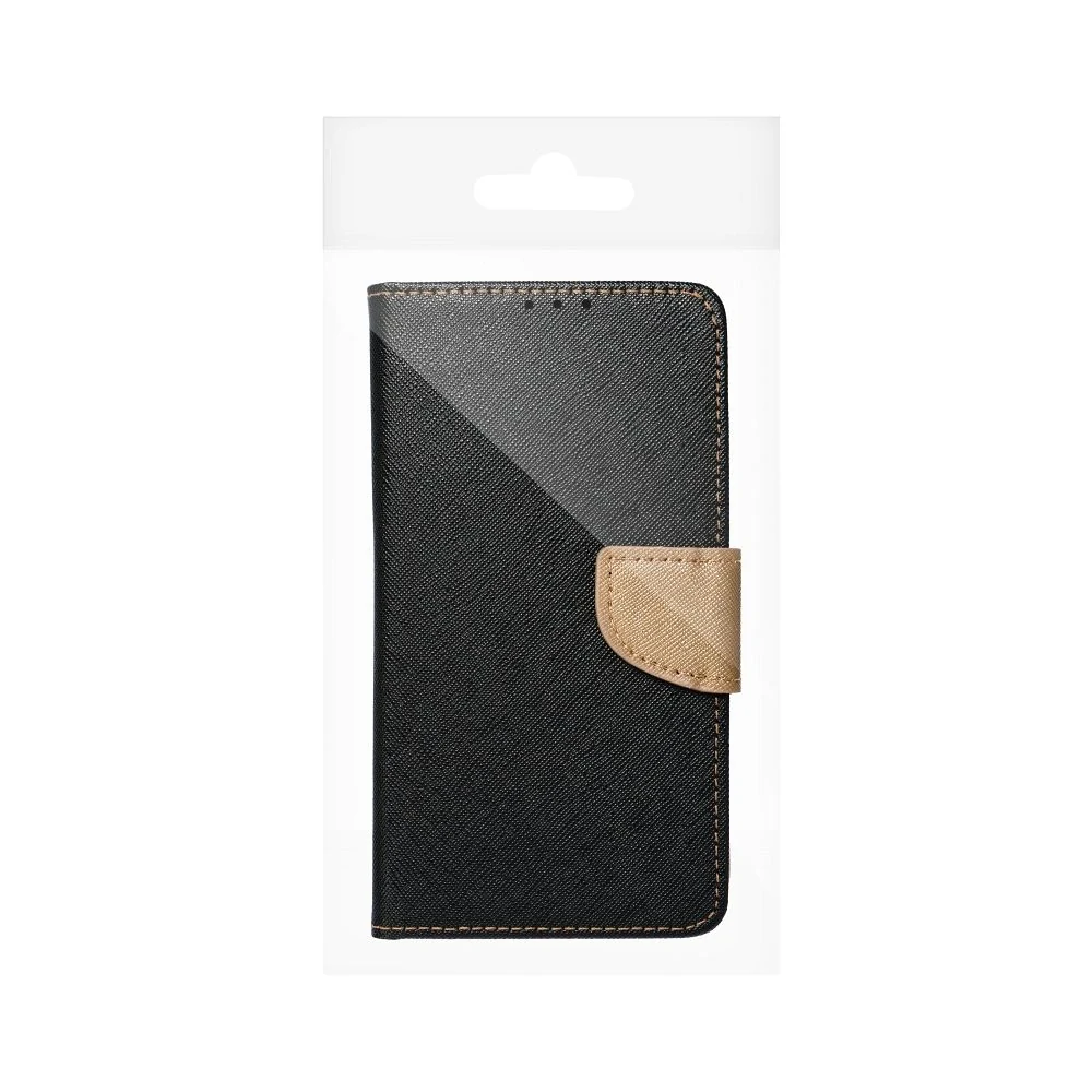 Pouzdro FANCY Book Samsung Galaxy A56 - černo-zlaté