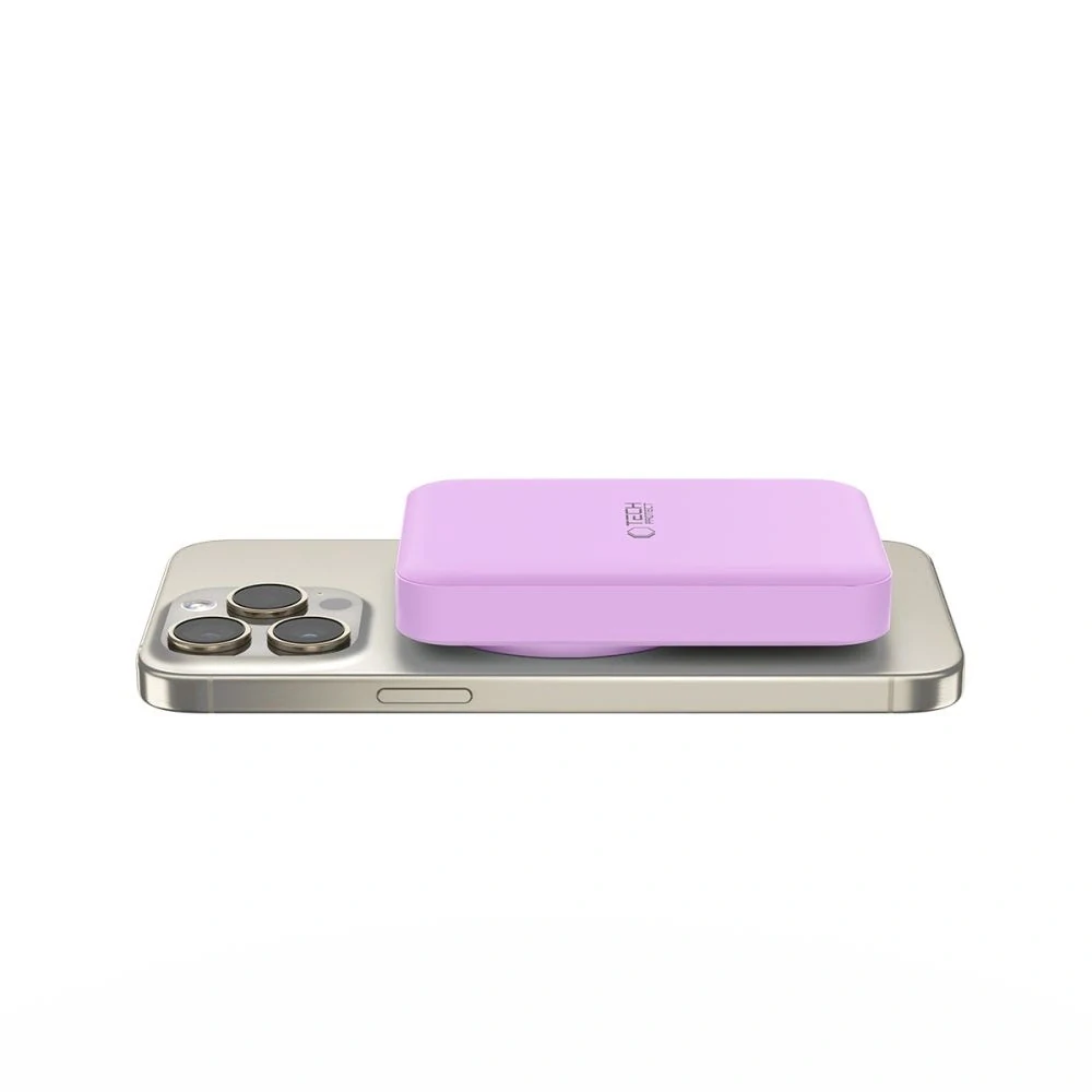 Powerbanka Tech-Protect LifeMag PB11 MagSafe 10000mAh - lilac