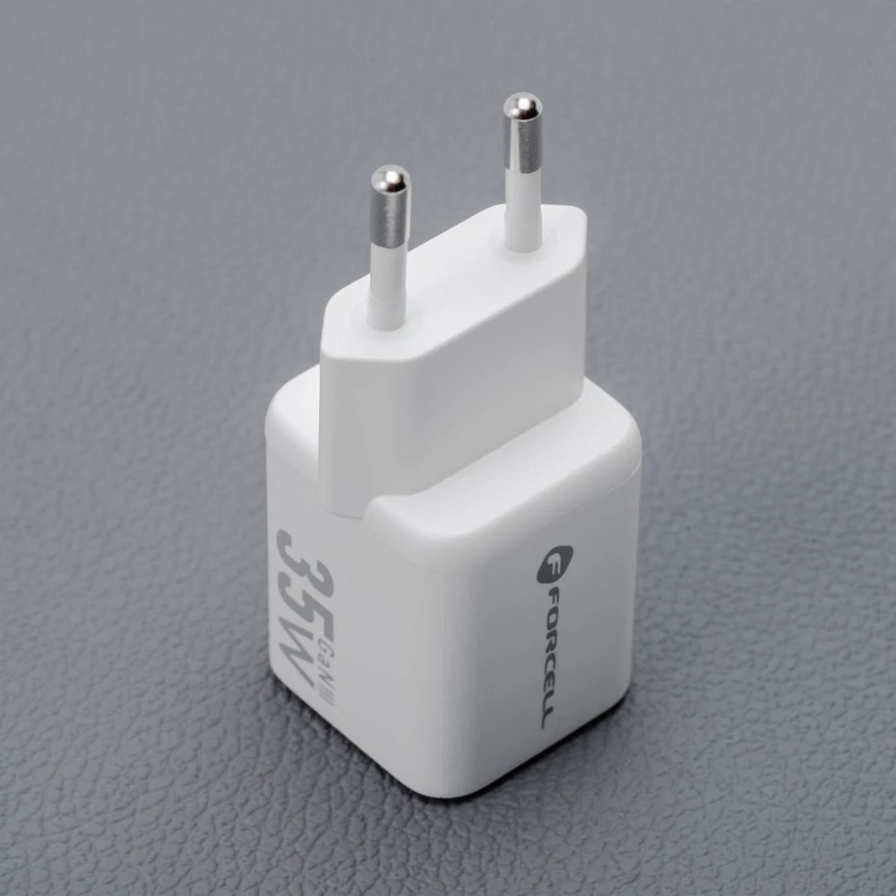Nabíječka Forcell Mini GaN III 35W - bílá (bez kabelu)