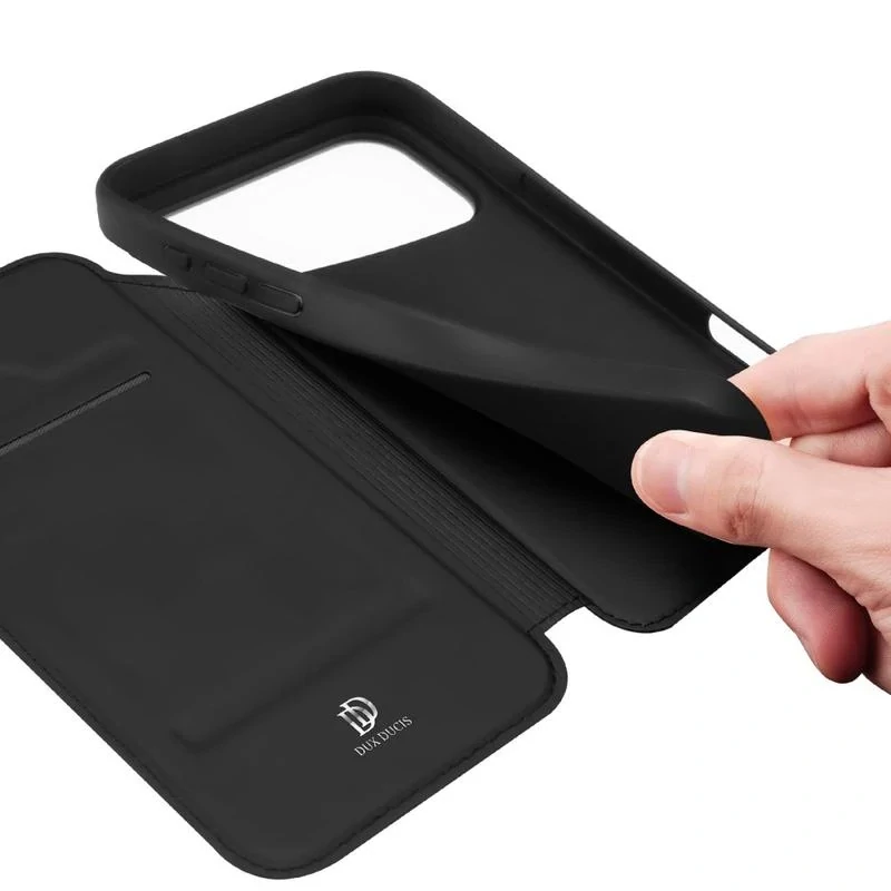 Dux Ducis Skin Pro iPhone 17 Pro – černé flipové pouzdro