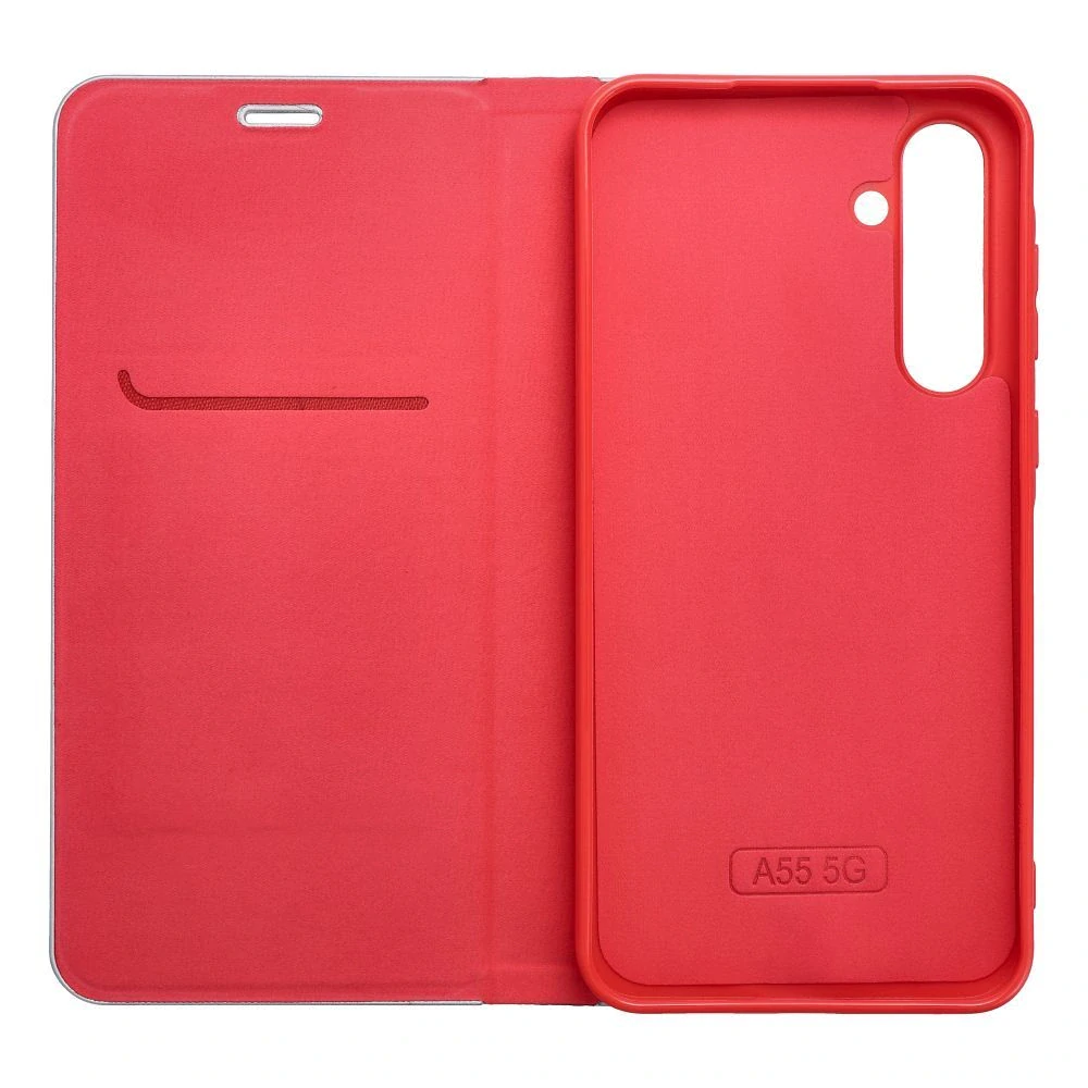 LUNA Book Gold pouzdro Samsung S25 FE – červené