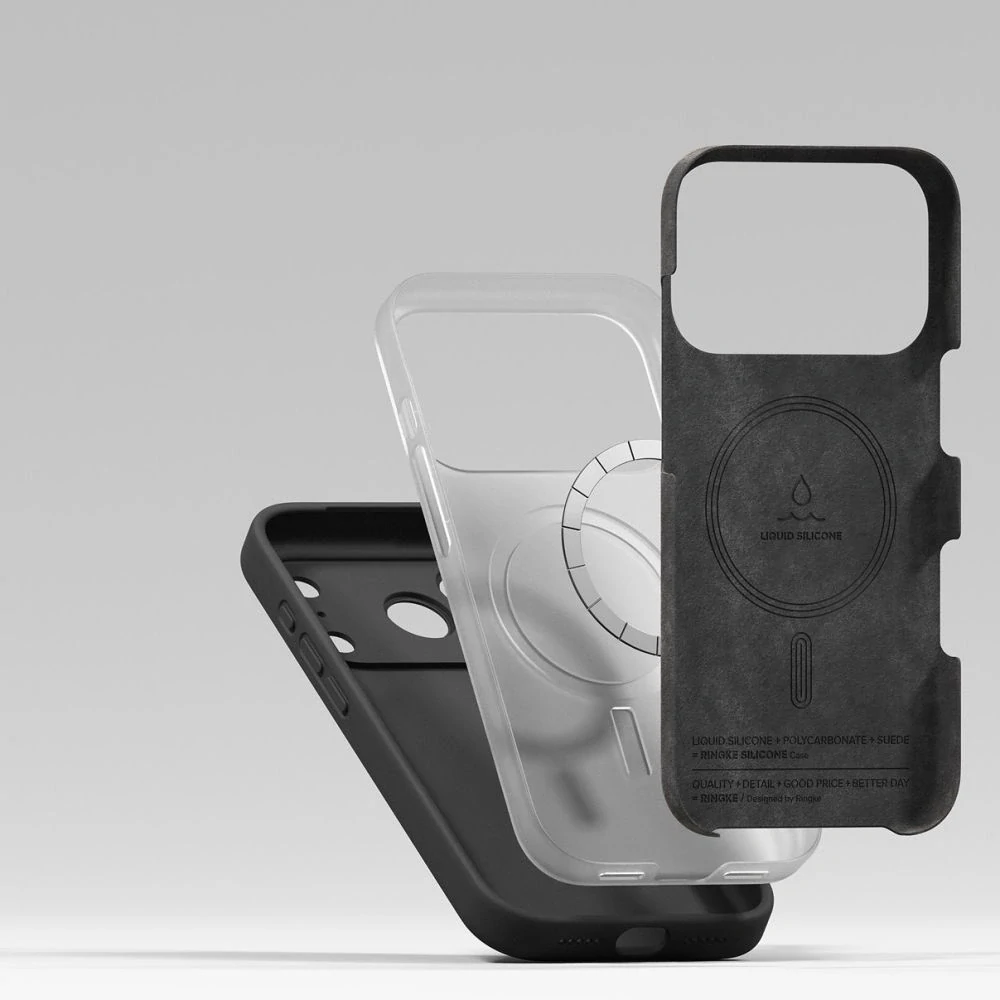 Kryt Ringke Silicone MagSafe Apple iPhone 17 Pro - černý