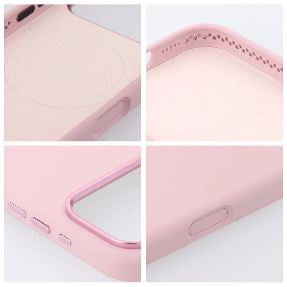 Kryt na mobil iPhone 15 Pro Forcell F-Protect Frame růžový s MagSafe