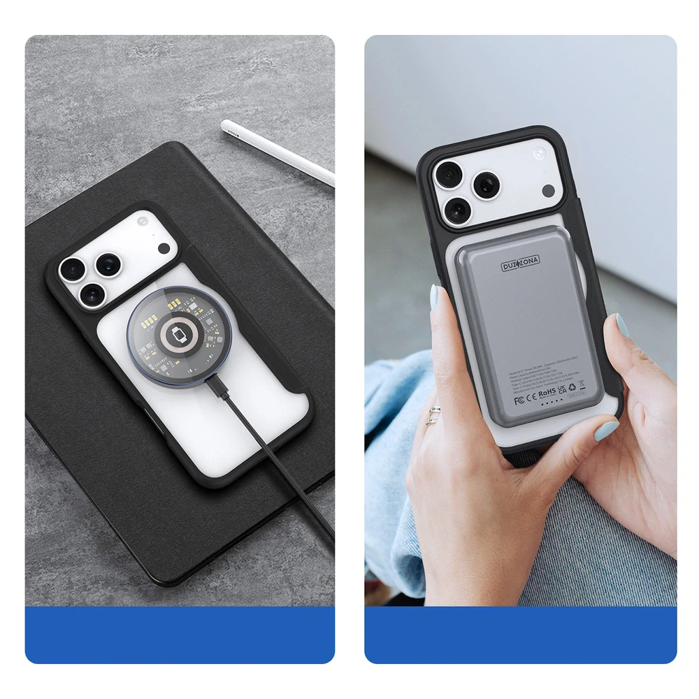 Flip pouzdro na mobil iPhone 17 Pro - Dux Ducis Skin X Pro černé MagSafe