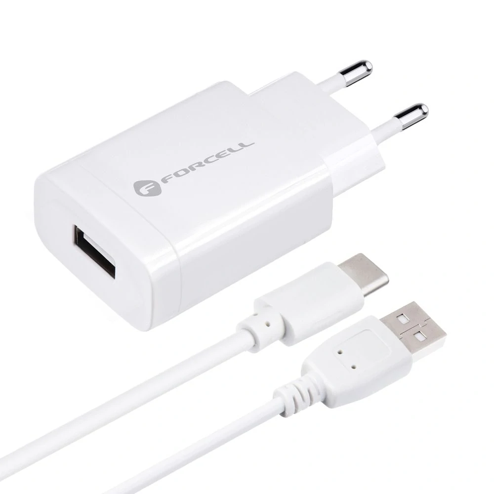 Rozpojitelná nabíječka do sítě Forcell s USB-C a funkcí Quick Charge 3.0, 2,4A