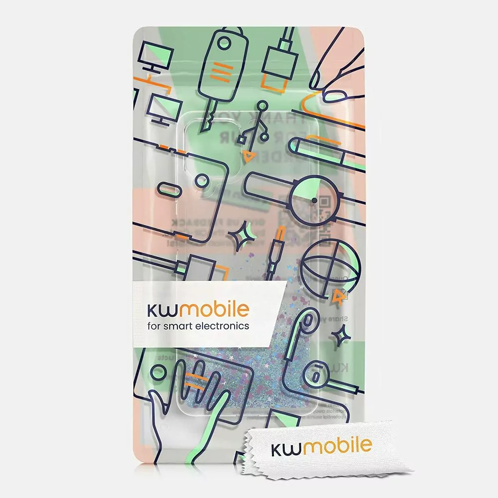 Třpytkové pouzdro kwmobile Flowing Liquid na mobil Samsung Galaxy A22 4G - Gold