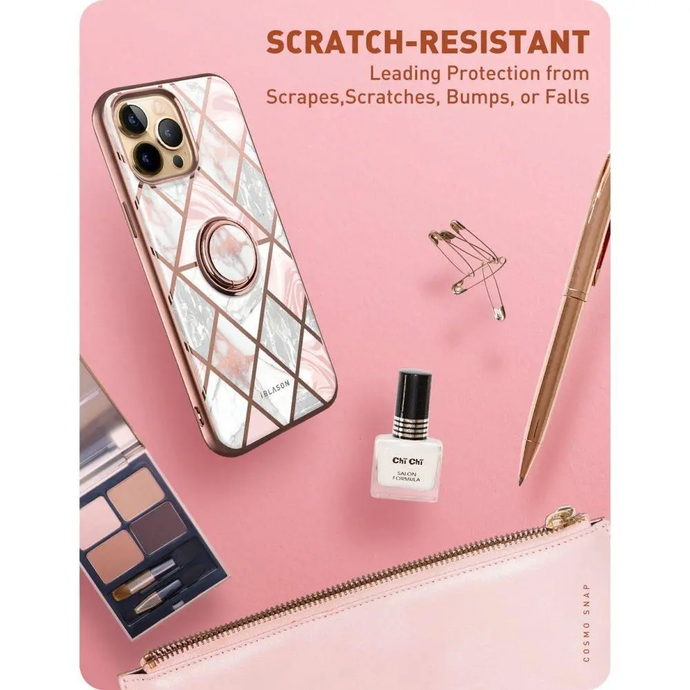 Silikonové pouzdro SUPCASE IBLSN COSMO SNAP na mobil Apple iPhone 13 Pro MARBLE PINK