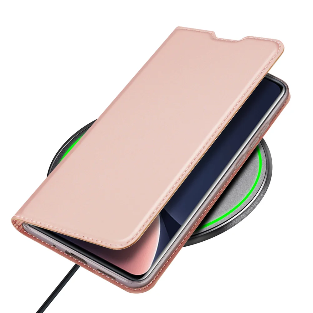 Prémiové flipové pouzdro DUX DUCIS SKIN na mobil Xiaomi 12 Pro - růžové