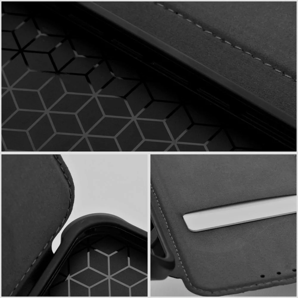 Ultimátní flip pouzdro RAZOR Coolcase Carbon na mobil Xiaomi Redmi 9A / 9AT tmavě zelené