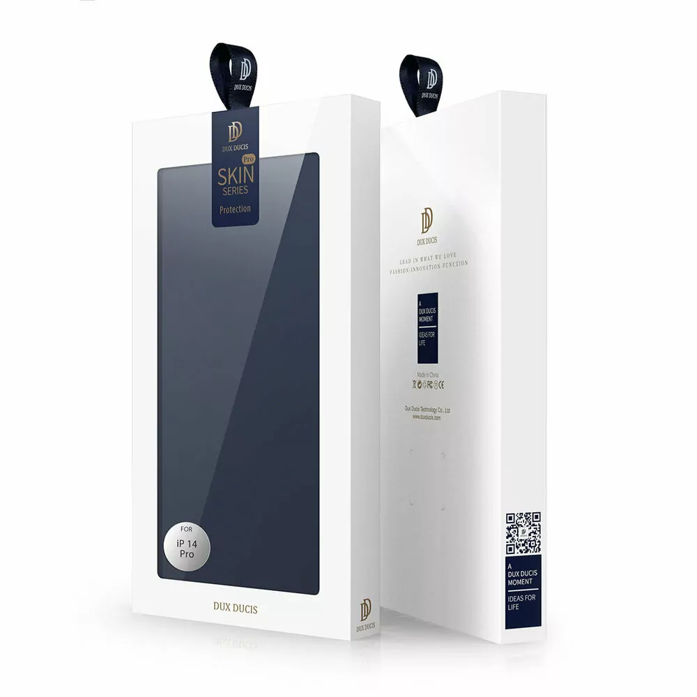 Prémiové flip pouzdro DUX DUCIS SKIN na mobil Apple iPhone 14 Pro - modré