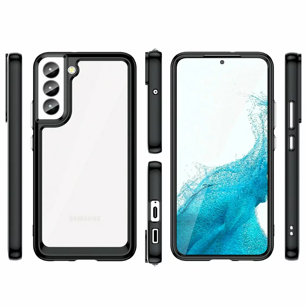 Pevné pouzdro Outer Space na mobil Samsung Galaxy S23 Plus - černý rámeček