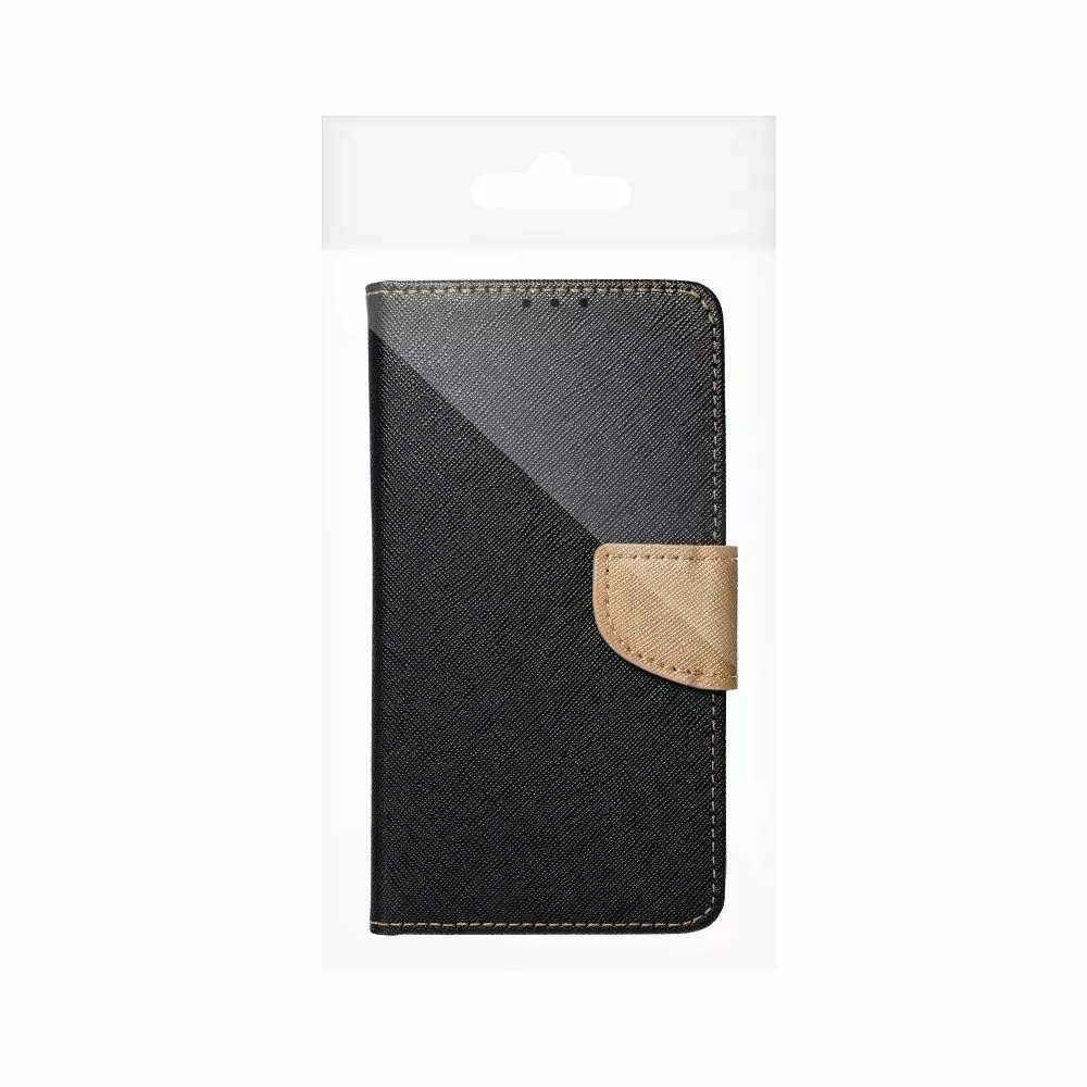 Flipové pouzdro Coolcase Fancy Book na mobil Samsung Galaxy A14 5G / LTE zlatavé - černé