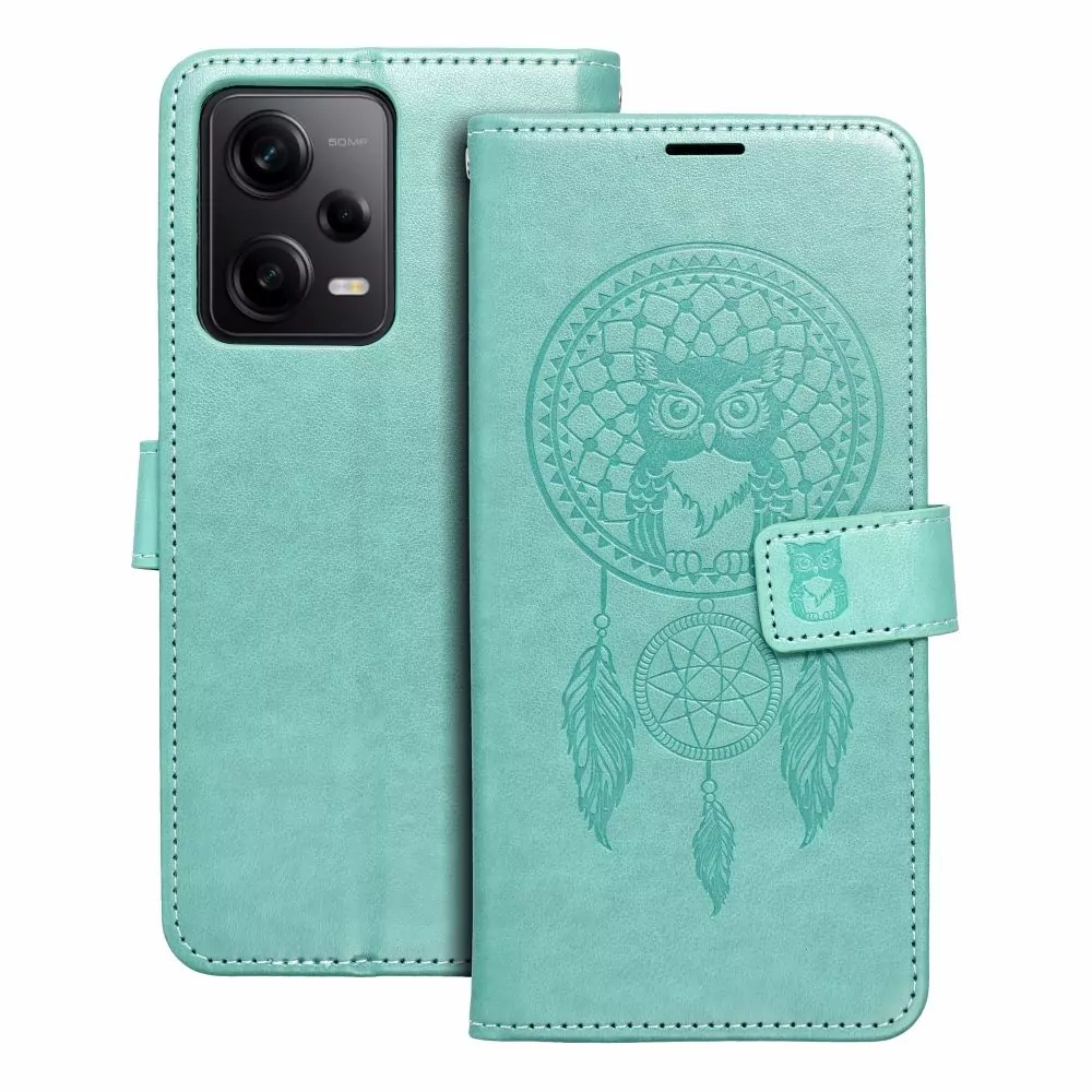 Flipové pouzdro Coolcase Mezzo na mobil Xiaomi Redmi Note 12 Pro 5G / Poco X5 Pro 5G - Zelený lapač snů