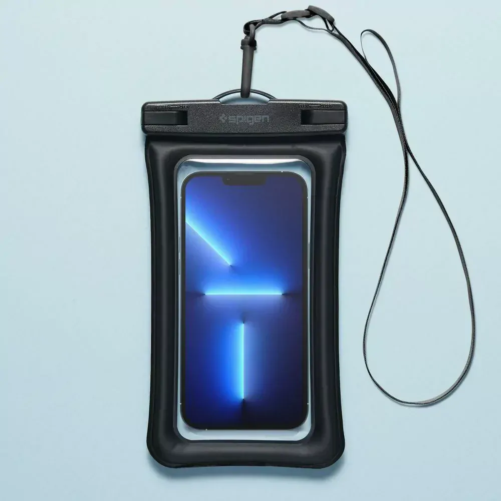 Vodotěsné plovoucí pouzdro SPIGEN A610 - IPX8 pro mobily s displejem do 6,9 palců - černé (8809811860825)