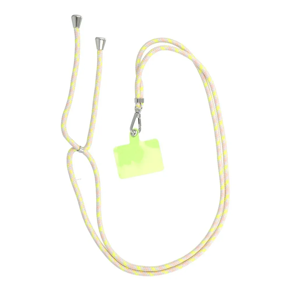 Univerzální dlouhý popruh SWING 6mm Crossbody přes rameno nebo kolem krku - žluto šedý
