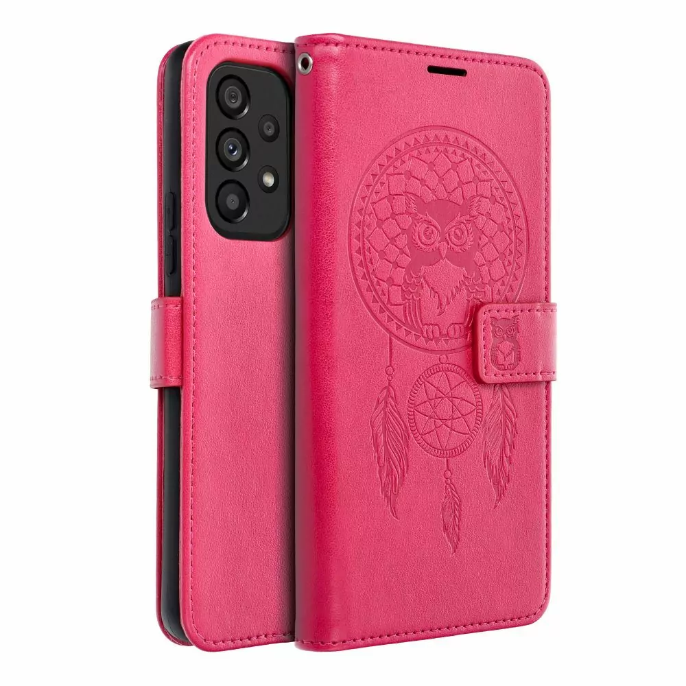 Flipové pouzdro Coolcase Mezzo na mobil Samsung Galaxy A53 5G Magenta lapač snů