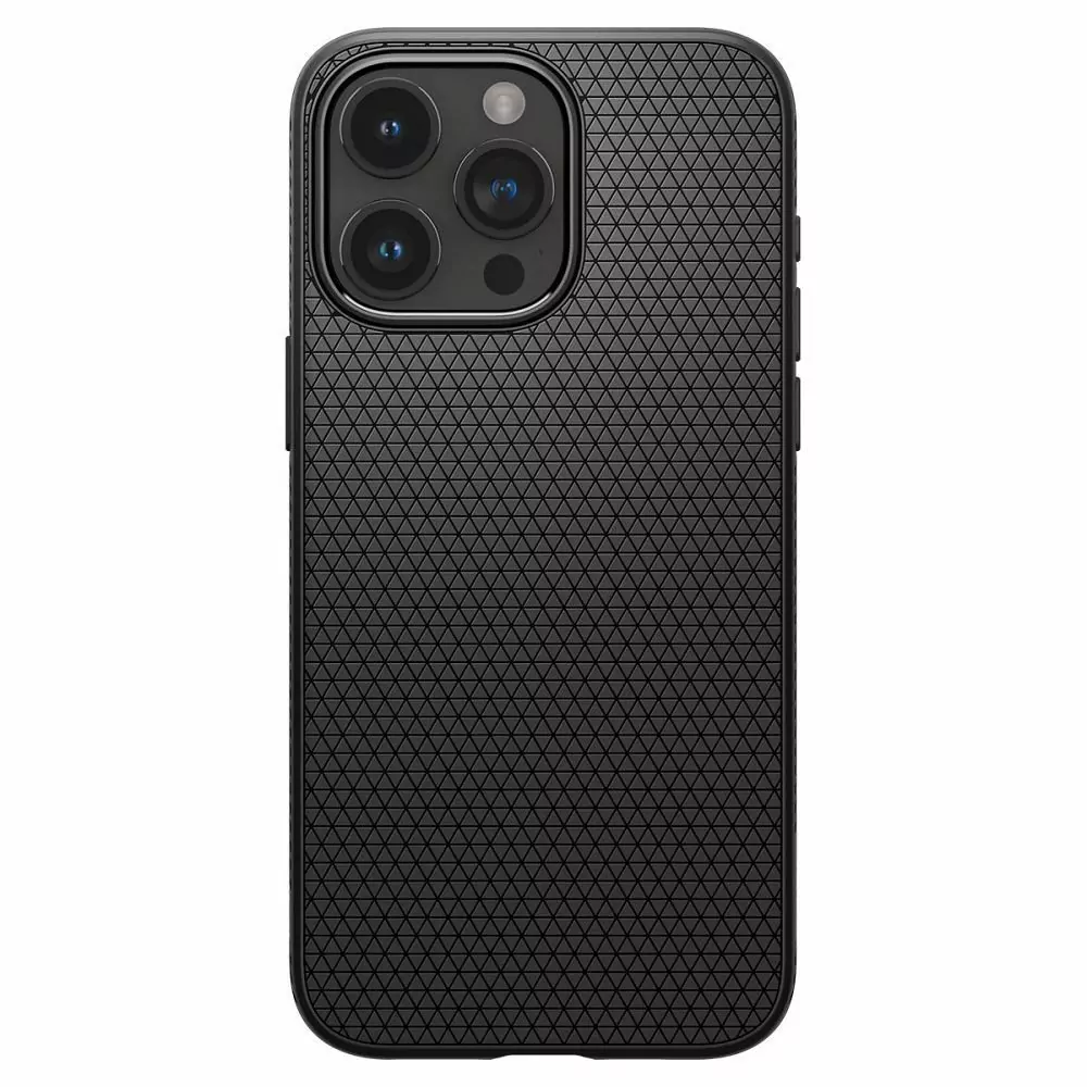 Silikonové pouzdro SPIGEN Liquid Air na mobil Apple iPhone 15 Pro Černé