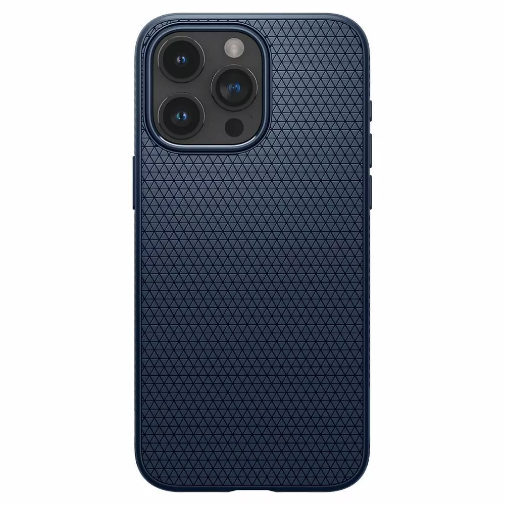 Silikonové pouzdro SPIGEN Liquid Air na mobil Apple iPhone 15 Pro Modré