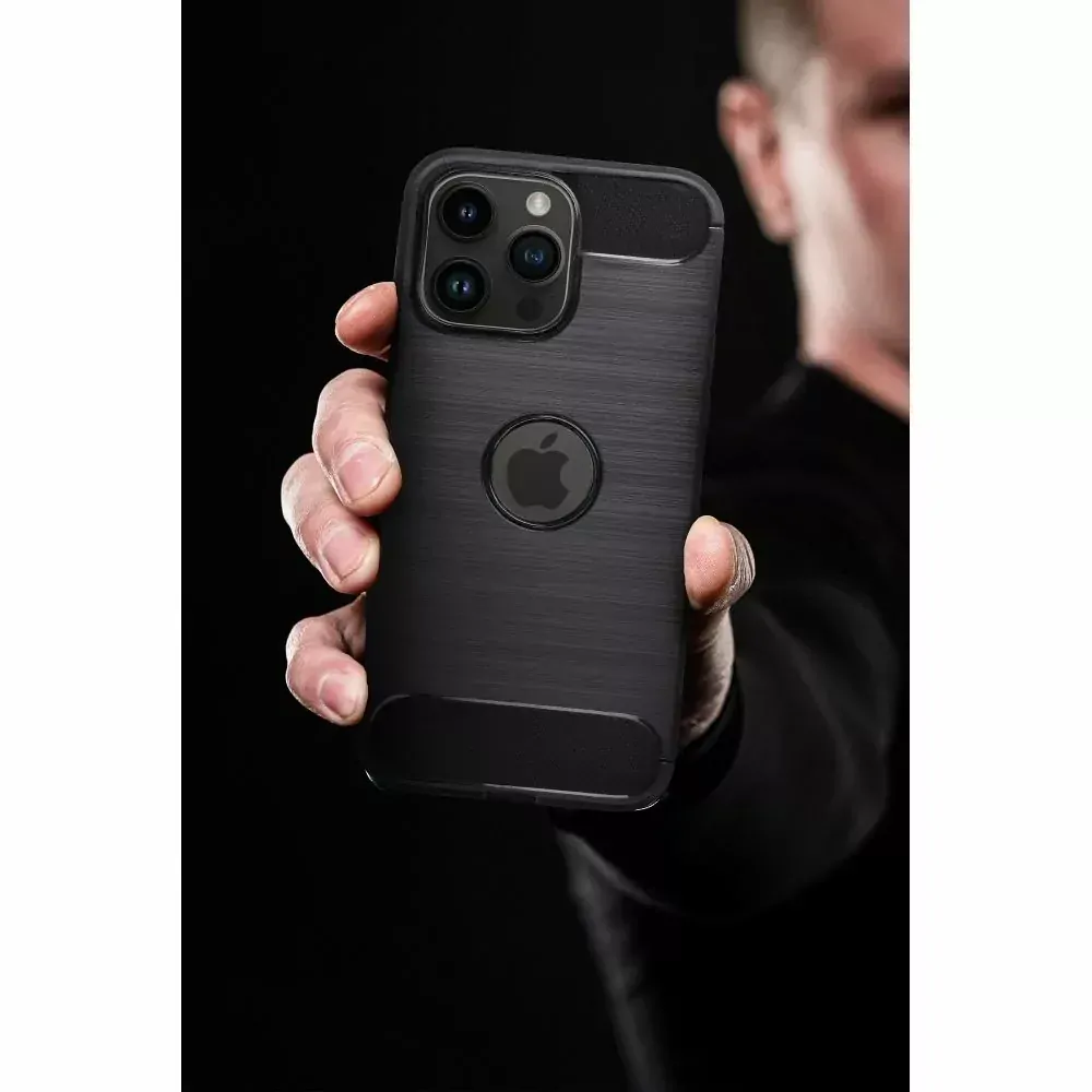 Silikonové pouzdro Coolcase Carbon na mobil Motorola Moto G54 5G / Moto G54 5G Power Edition černé