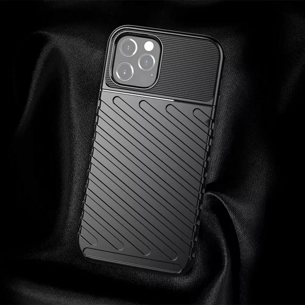 Odolnější gumové pouzdro Armored Thunder - Samsung Galaxy A05s Černé