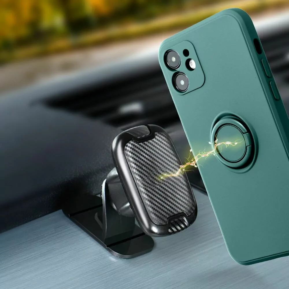 Silikonové pouzdro Forcell RING CASE na mobil Samsung Galaxy A25 5G zelené