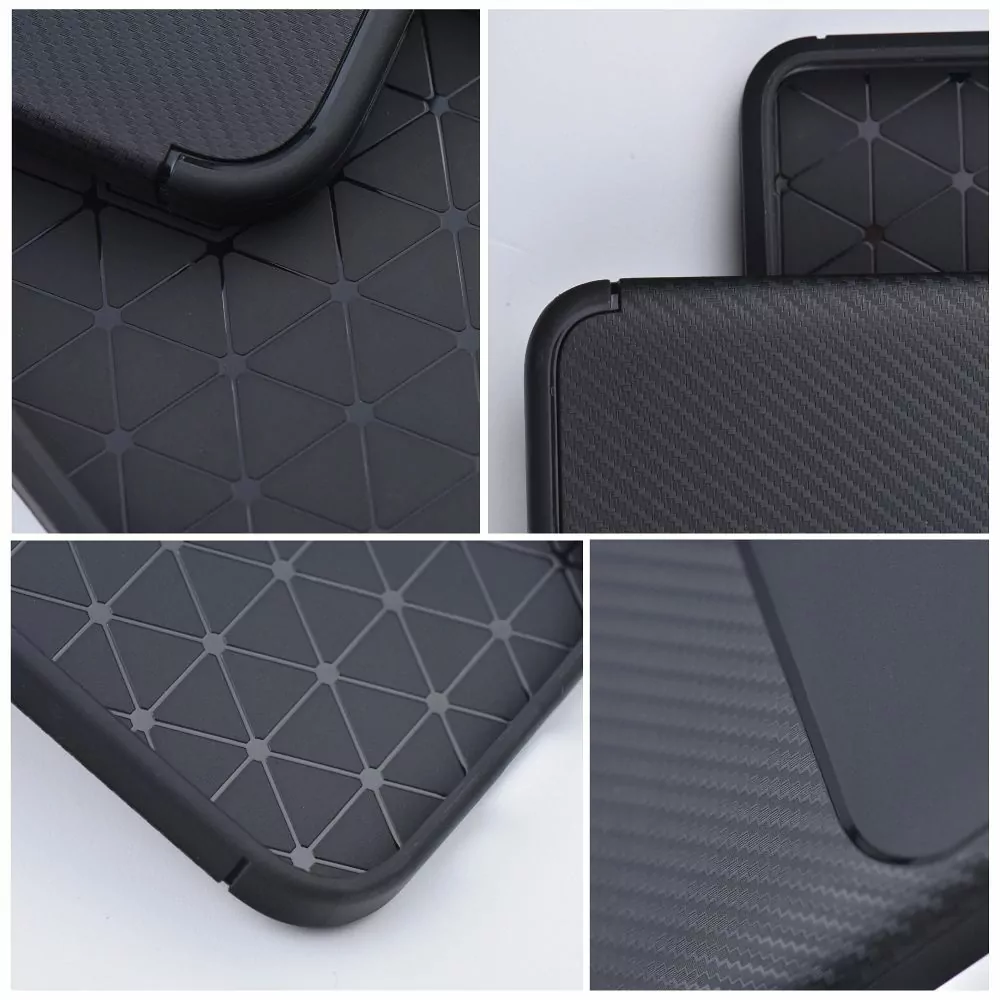 Silikonové pouzdro Premium Coolcase Carbon na mobil Samsung Galaxy S24 Ultra Černé