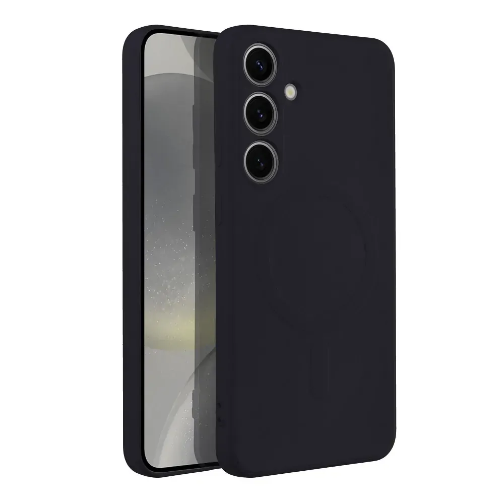 Silikonové pouzdro Silicone Mag Cover na mobil Samsung Galaxy S24 Plus černé s podporou MagSafe