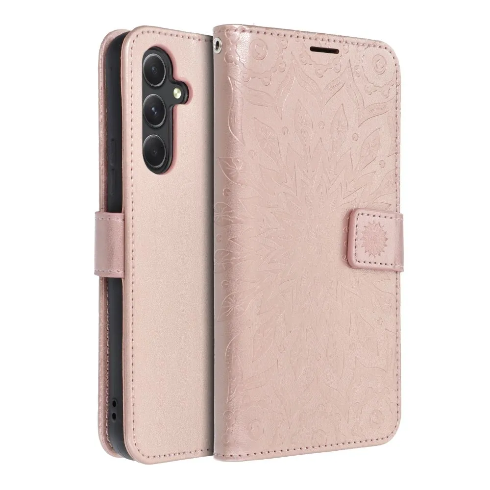 Flipové pouzdro Coolcase Mezzo na mobil Samsung Galaxy A55 5G - Růžová mandala