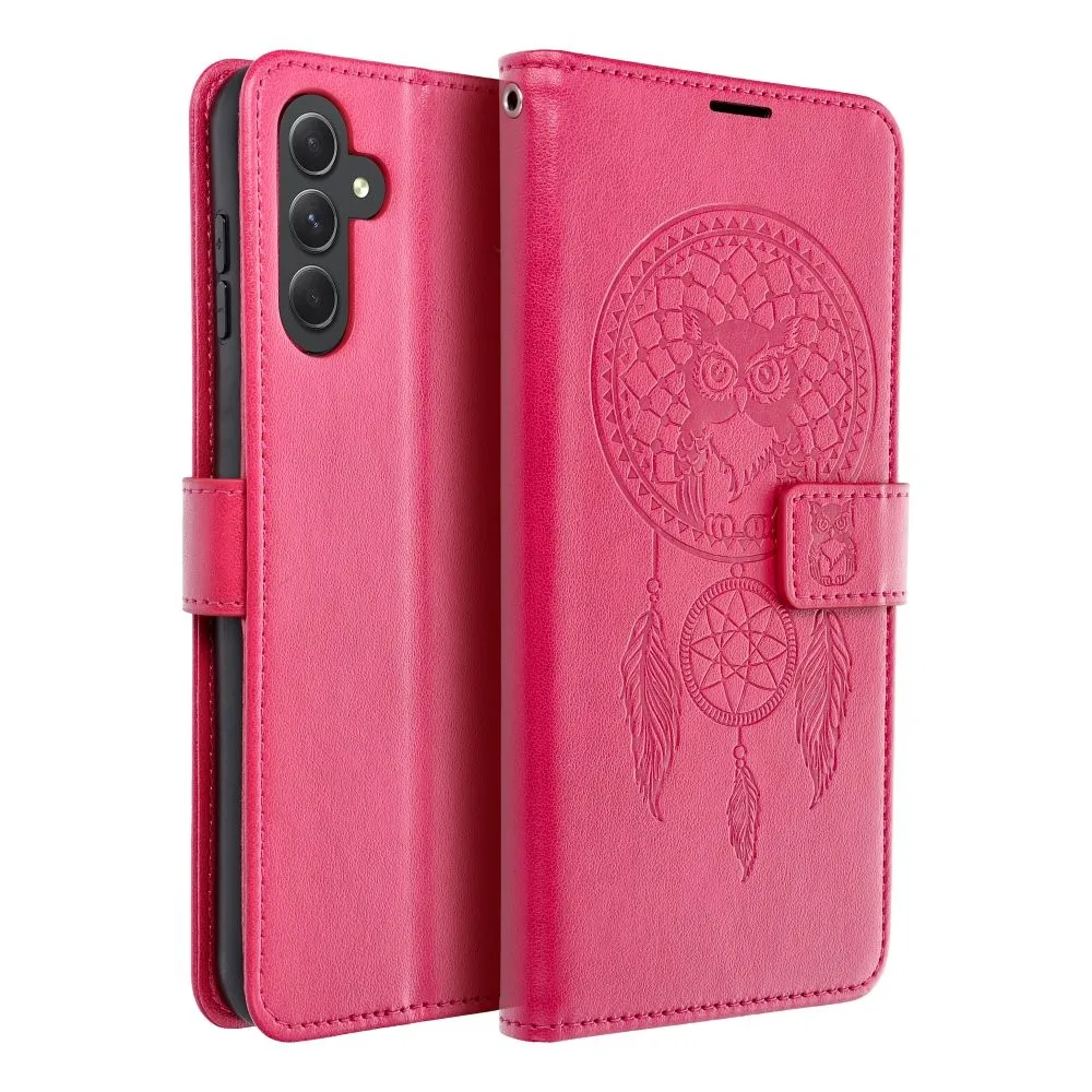 Knížkové flip pouzdro Coolcase Mezzo na mobil Samsung Galaxy A14 / A14 5G - Magenta lapač snů