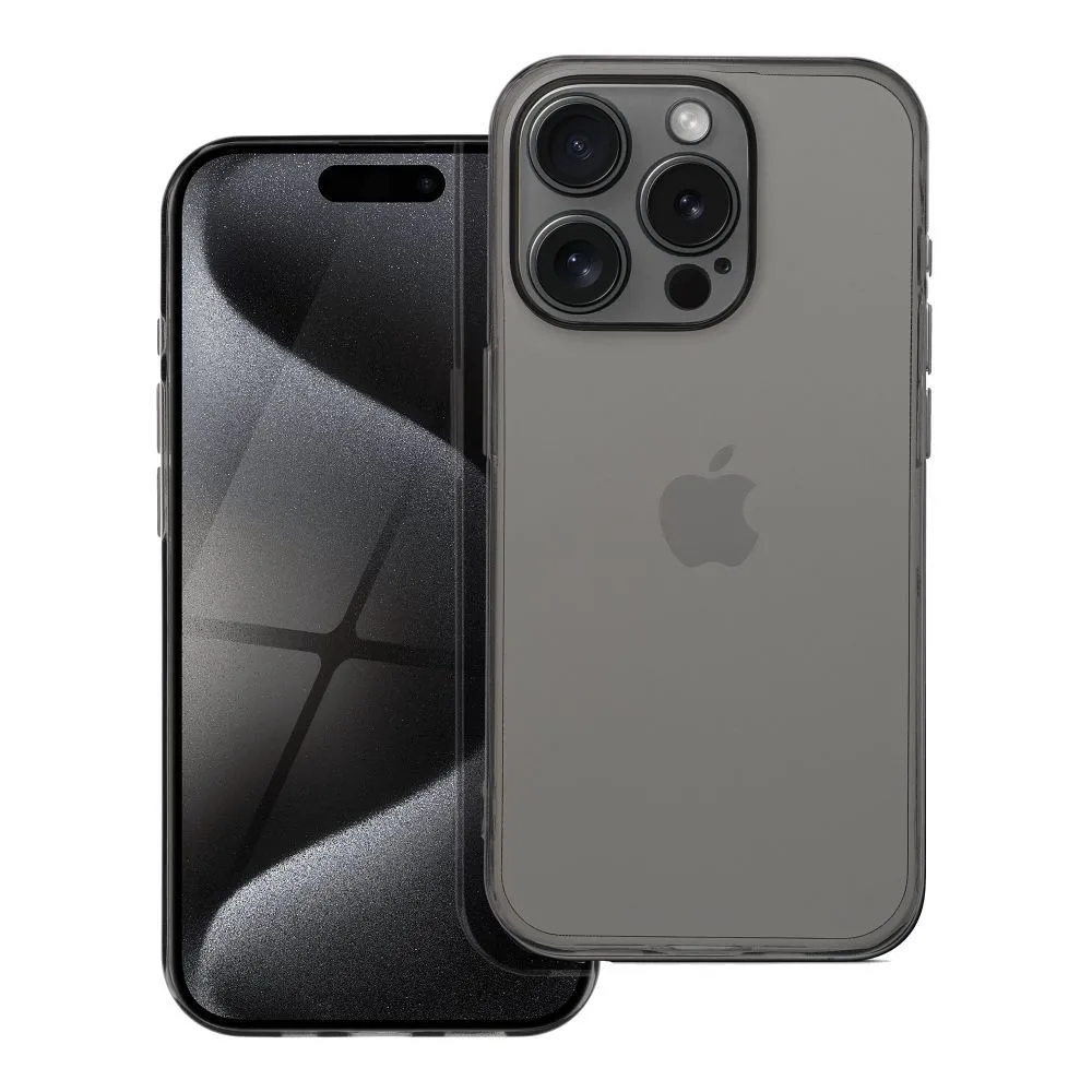 Silikonové pouzdro COOLCASE BOX PREMIUM 1,5mm na mobil Apple iPhone 14 Pro - Tmavé transparentní