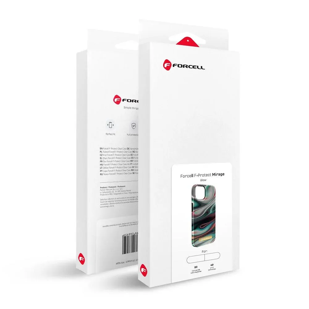 Prémiové pouzdro FORCELL F-PROTECT Mirage 4D s MagSafe na mobil Apple iPhone 15 Pro - Glow
