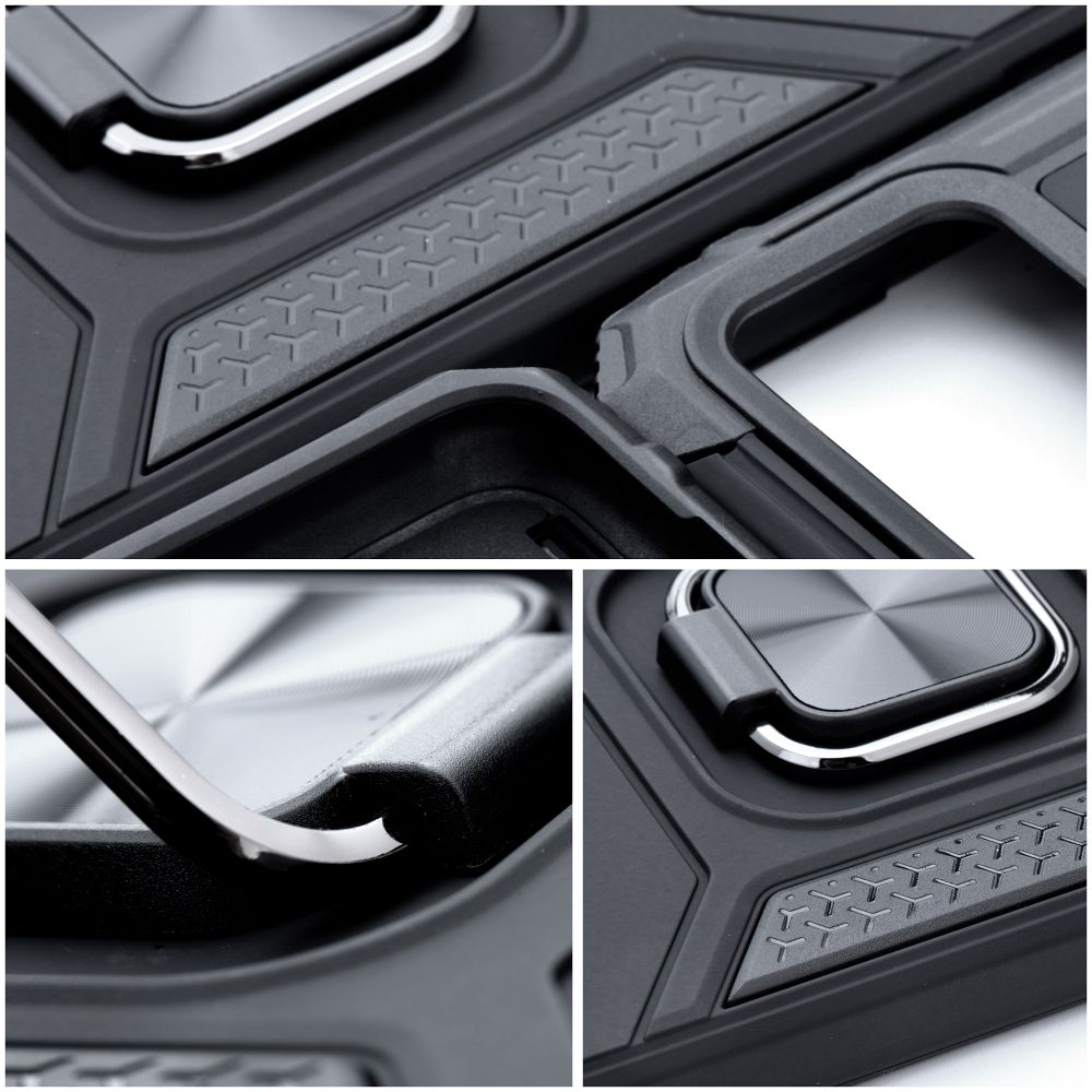 Hybridní pouzdro Coolcase Nitro - Samsung Galaxy A55 5G černé odolné se stojánkem