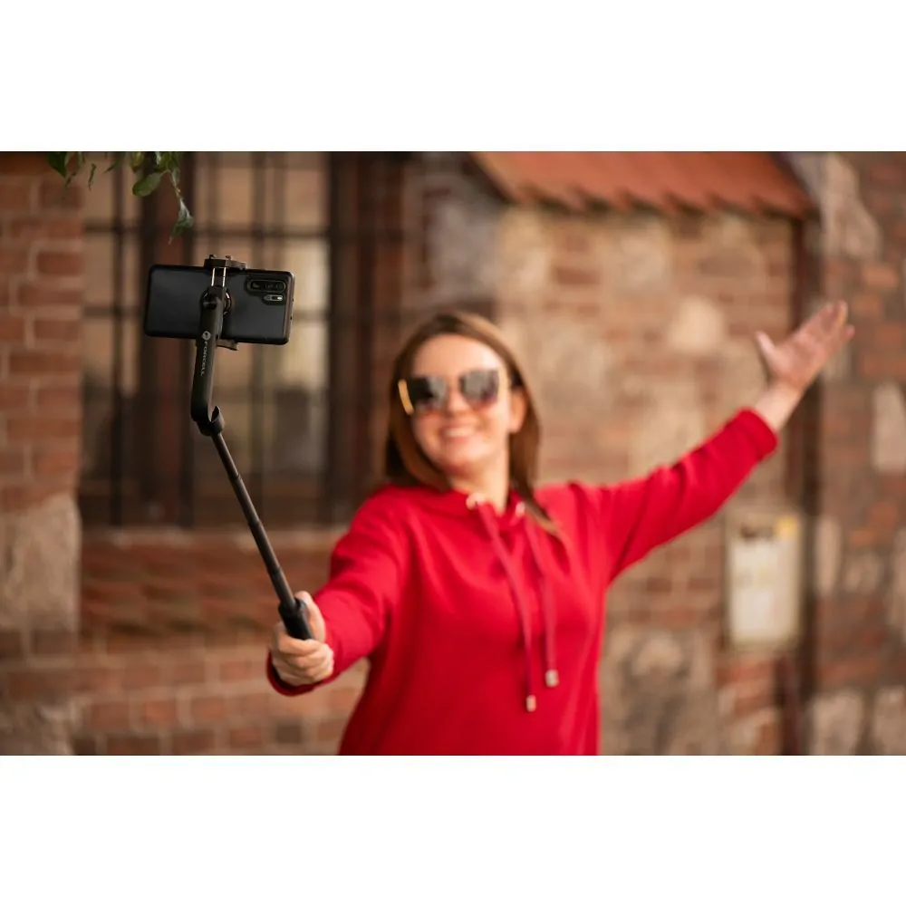 Selfie tyč s Bluetooth ovladáním FORCELL F-GRIP S70M, použití jako stativ, délka 30 - 70 cm