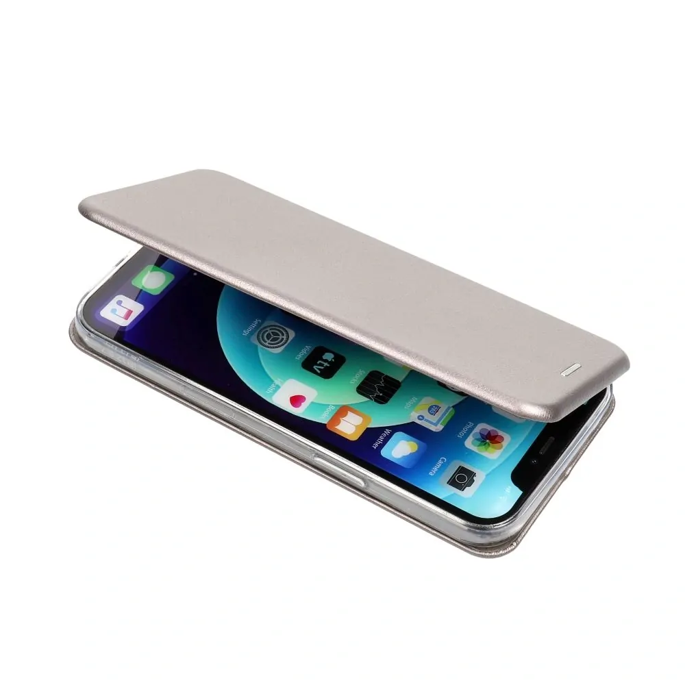 Otevírací flipové pouzdro Coolcase Elegance - Samsung Galaxy A15 / A15 5G stříbrné