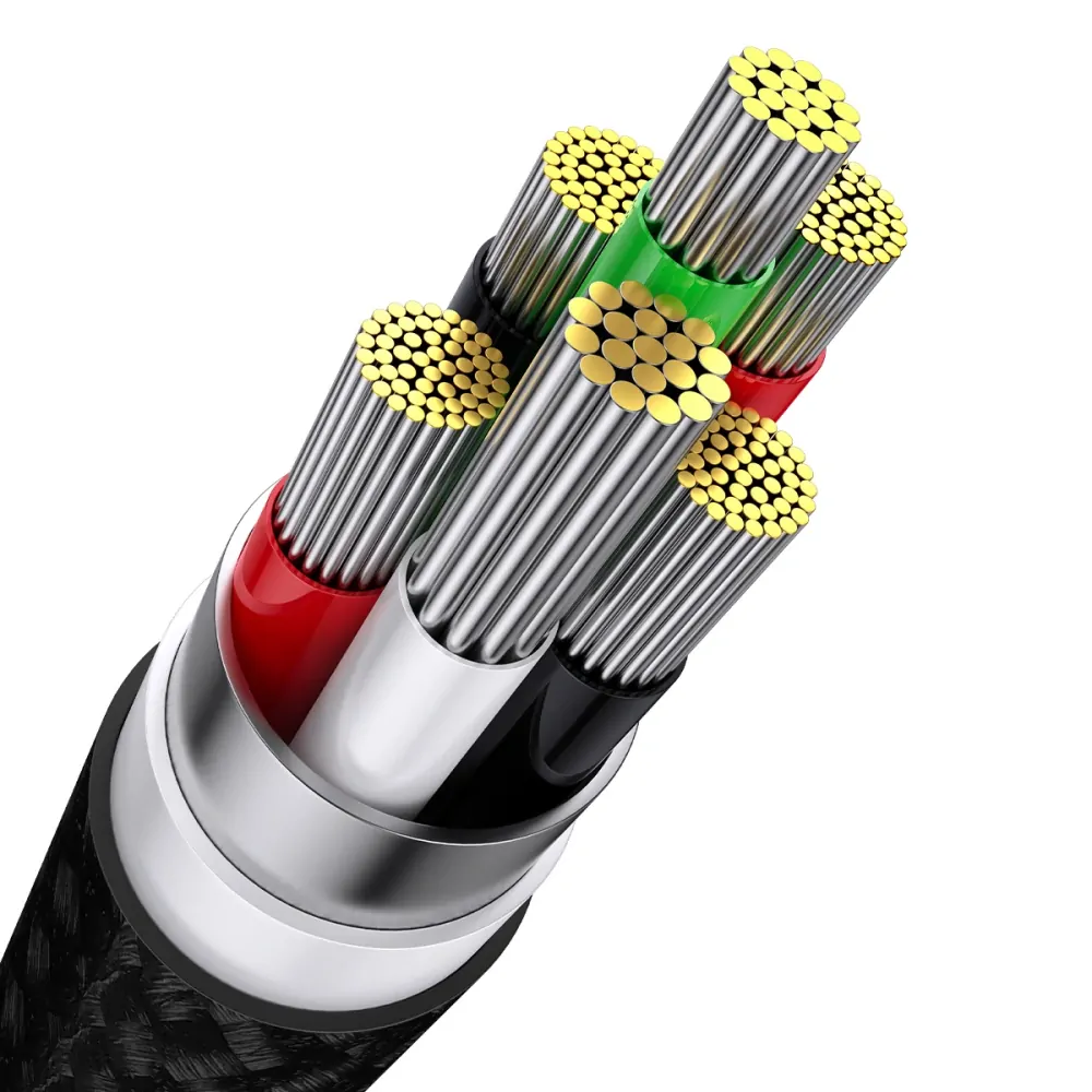 Kabel 3v1 Baseus Flash Series II 100W 1,2m černý