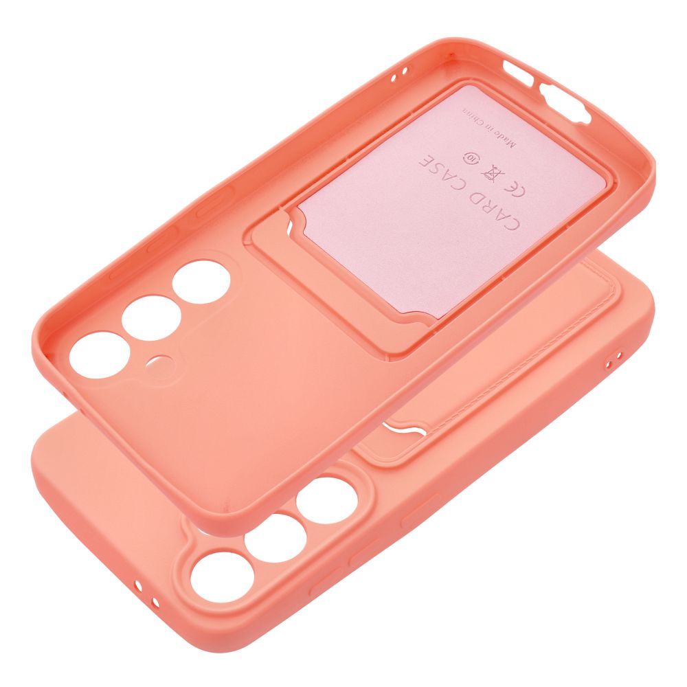 Silikonové pouzdro Card Case na mobil Samsung Galaxy S24 FE - Růžové
