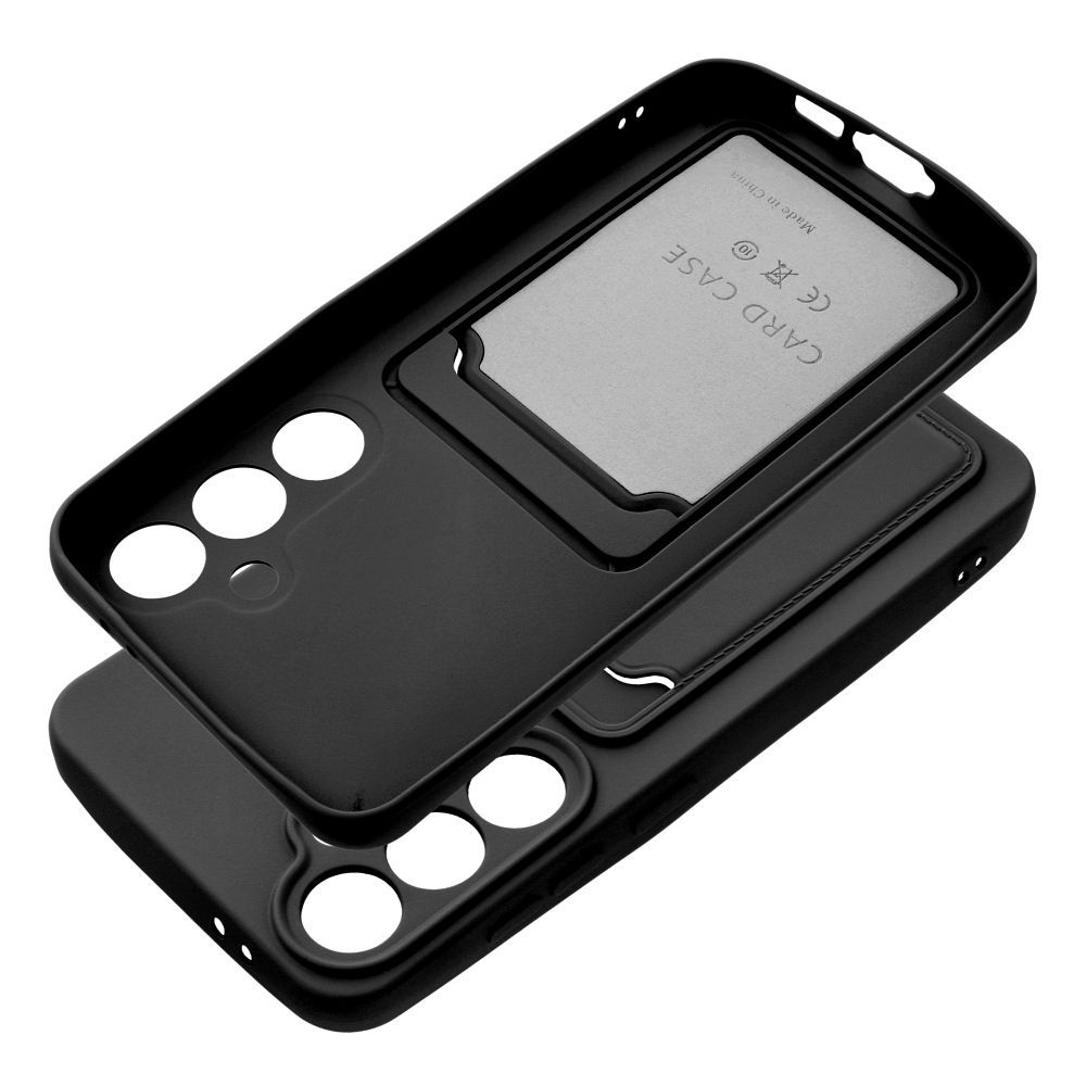 Silikonové pouzdro Card Case na mobil Samsung Galaxy S24 FE - Černé