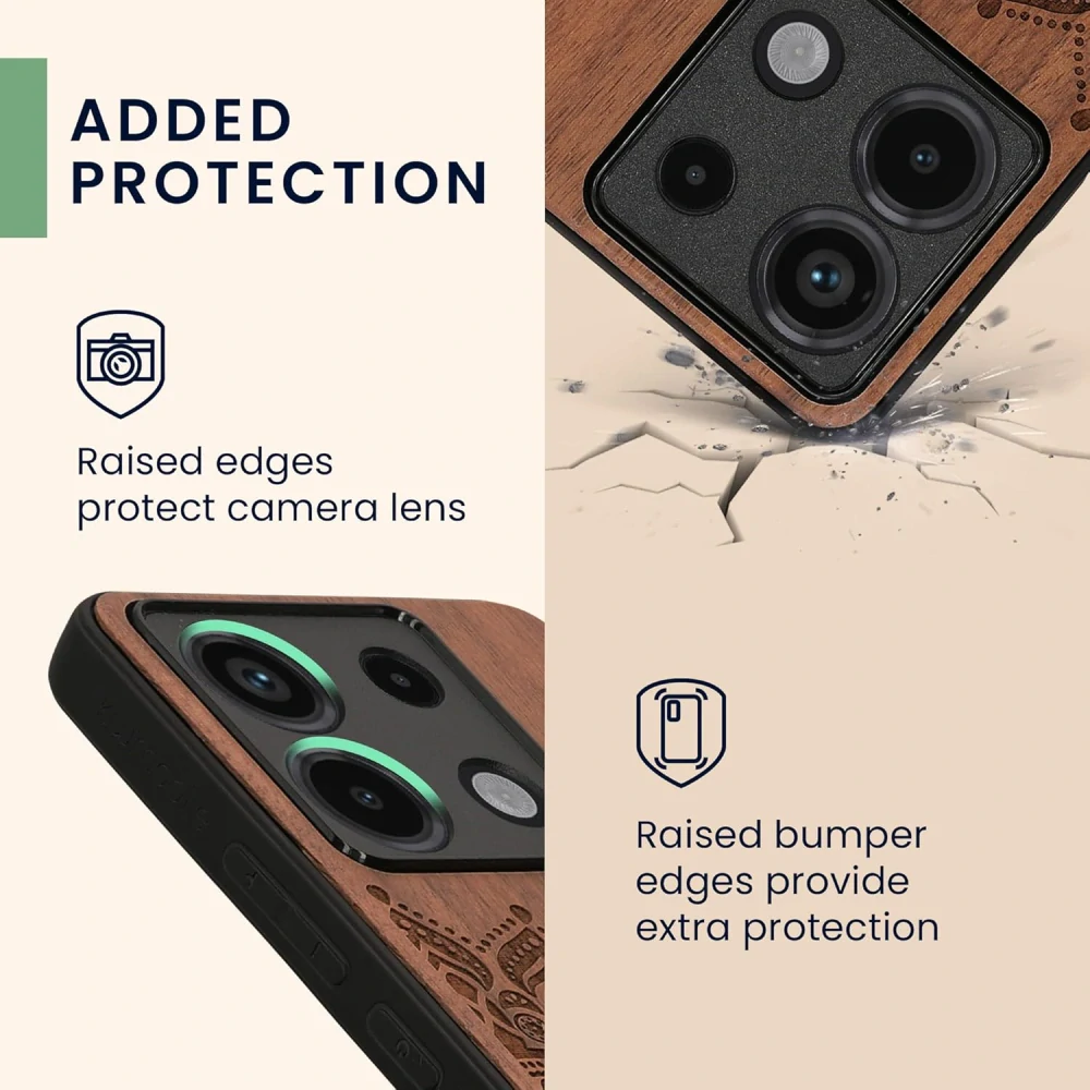 Dřevěné pouzdro KWmobile - Xiaomi Redmi Note 13 Pro 5G / Poco X6 5G Rising sun