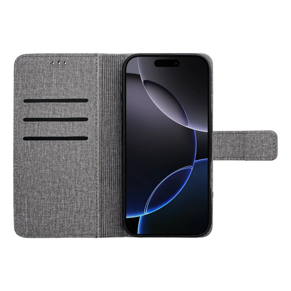 Knížkové flip pouzdro - Samsung Galaxy A21s - COOLCASE GOMMA BOOK - šedé