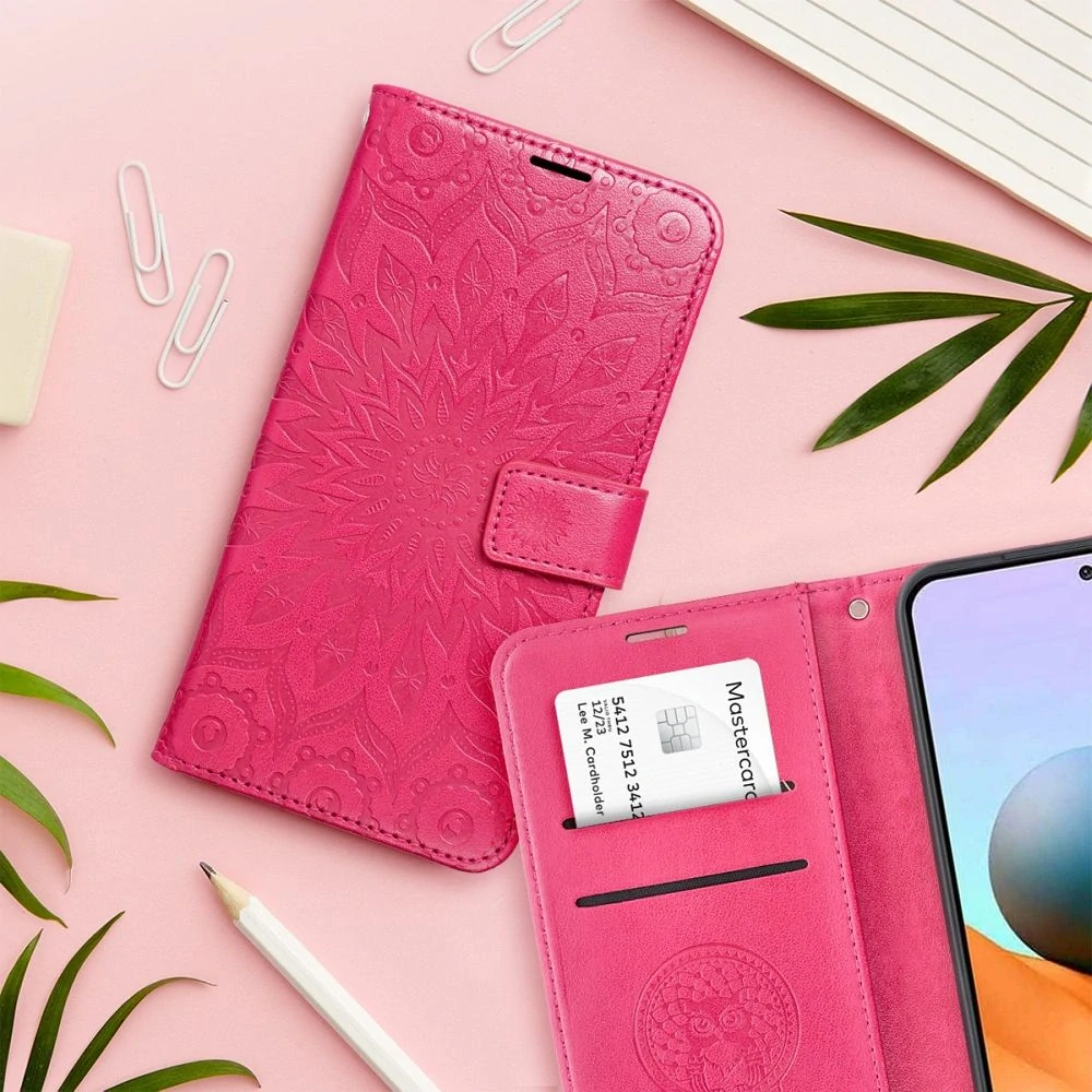 MEZZO Book - Xiaomi Redmi 14C / Poco C75 - flip knížkové pouzdro - Magenta mandala