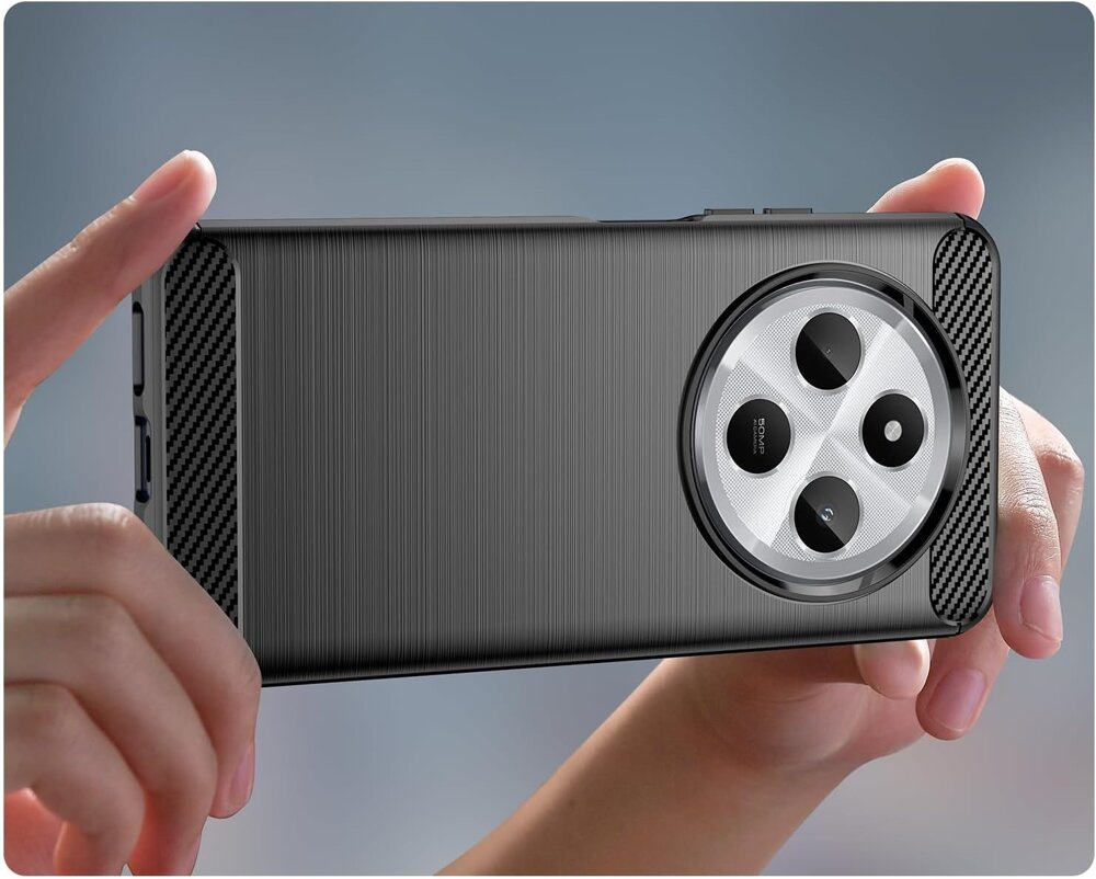 Silikonové pouzdro Coolcase CARBON na mobil Xiaomi Redmi 14C / Poco C75 Černé