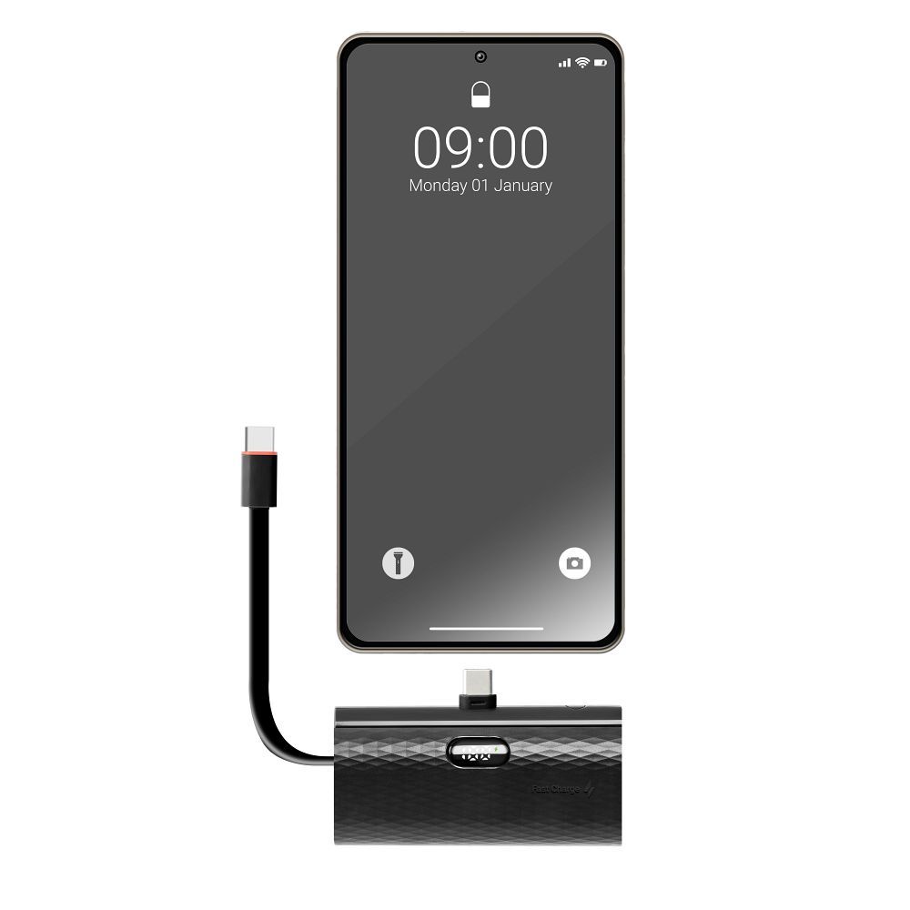 Powerbanka FORCELL F-ENERGY Power Plug F5K3 s  2x USB-C PD 20W 5000 mAh černá