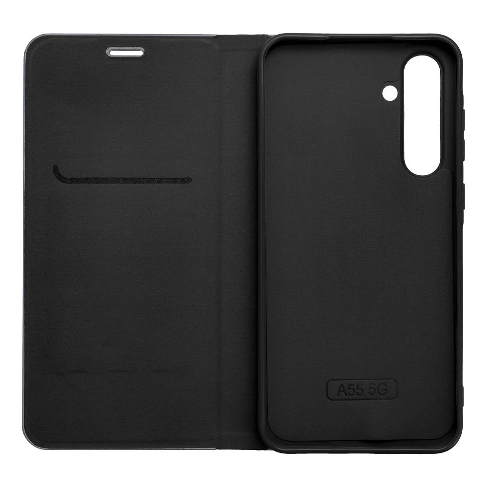 Flip pouzdro LUNA Book Carbon Samsung Galaxy A36 5G – černé